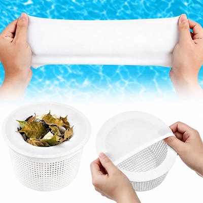 Daity 30 Stuks - Zwembadskimmer Sokken, Filtersokken Zeef Net Filterkous Zwembadsokken, Herbruikbare Skimmernetten voor Fijne Filtering Filteraccessoires Skimmersok Sok voor Filtermand Skimmer Zwembad