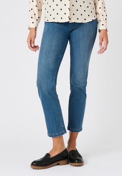 Damart - Jeans straight fit 7/8 Perfect Fit by Damart - Dames - Blauw - 52