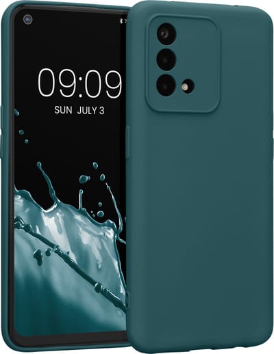 kwmobile telefoonhoesje geschikt voor Oppo A74 - Hoesje voor smartphone - Precisie camera uitsnede - TPU back cover in mat petrol