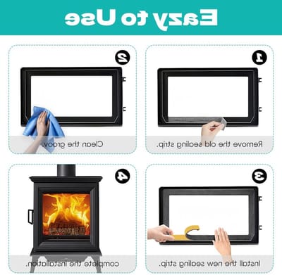 Hittebestendige Zelfklevende Dichtingstape voor Kachels en Ovens - Vuurvaste Tape tot 550°C, Ideaal voor Kacheldeuren en Ovenpijpen, 2mm x 25mm x 3m