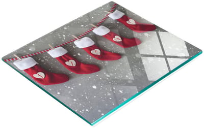 Decoratieve snijplank van gehard glas, adventskalender 60x52 cm
