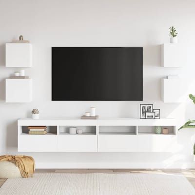 vidaXL - Tv-wandmeubelen - 4 - st - 30,5x30x30 - cm - wit