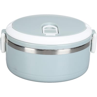 Draagbare 304 Roestvrijstalen Bento Lunchbox Thermische Cilinder Lunchcontainer Voedselopslag white