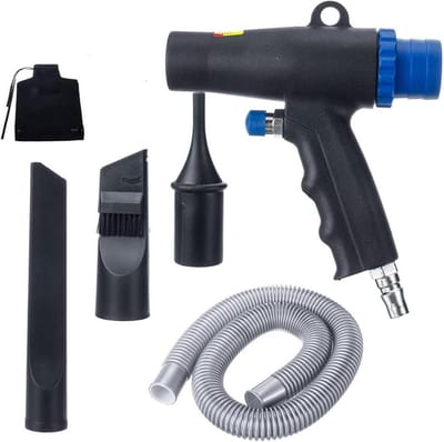 Luchtblazer Zuiger Kit - Pneumatische Stofzuiger - Stof Verwijderen - Dubbele Functie - One Size - Zwart