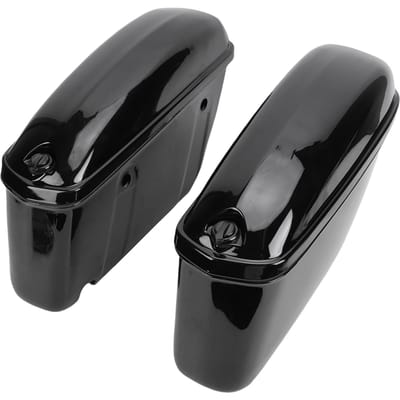 Sacoches rigides de moto Boîte latérale 22L Coffre Boîte de rangement pour bagages avec serrure et kit de montage Remplacement pour Suzuki black