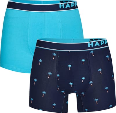 Happy Shorts 2-Pack Boxershorts Heren Palm Print - Maat XL