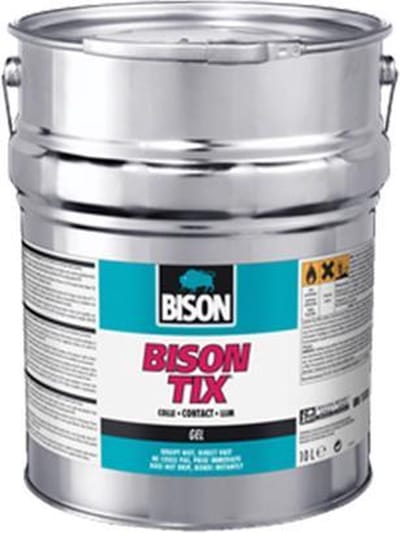 Bison Tix® blik 5 L. gelvormig, super sterk, universeel, contactlijm, waterdichte afwerking, eenvoudig in gebruik, geschikt voor ontelbare reparaties, makkelijk aan te brengen