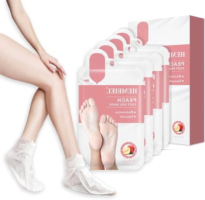 Voetmaskers voor Peeling, Verwijdering van Eelt en Dode Huid, Zachte en Glad Voeten voor Mannen en Vrouwen, Ideaal voor Ruwe Hielen en Voetverzorging - 4 Paar