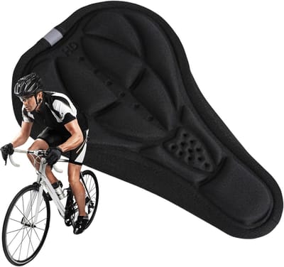 Ergonomisch fietszadelkussen, schuimrubberen fietszadelkussen, gevoerde fietszadelhoes, fietszadelkussen met comfortabele bekleding