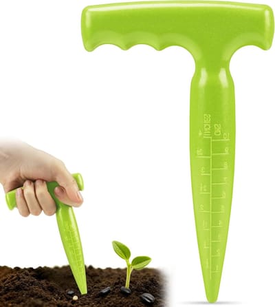 Handige Zaaihulp voor Tuinieren - 17.5 cm Dibber voor het Planten van Zaden en Bollen met Handvat - Ideaal voor Tuinliefhebbers en Groenteteelt