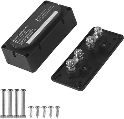 Hoge Prestatie Stroomverdelingsblok 12V-48V DC voor Auto's, Campers en Jachten met 4 M8 Bouten
