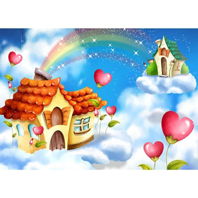 5D DIY Diamond Painting Regenboogkamer Diamant Geborduurd kruissteek Strass Mozaïek 20X30CM blue