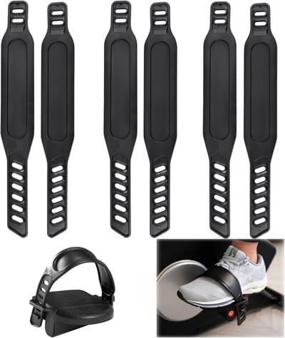 3 paar verstelbare pedaalriemen, universele rubberen pedaalriemen, fiets accessoires, fiets riemen, pedal straps, hometrainer pedaalriemen, zwarte pedaalriemen voor thuis of sportschool - Cyslmuk®