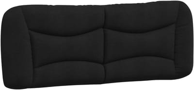 Hoofdkussen Bed - Hoofdbord Kussen - Slaapkamer Comfort - Ademend Materiaal - 120 cm - Zwart