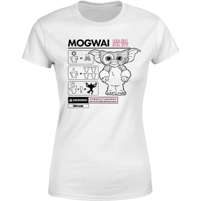 Gremlins Mogwai Instructional Women's T-Shirt - White - XS