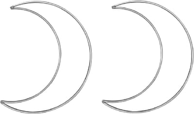 Metalen Maan Hoepels - Halve Maan Ringen - Ambachten Maken - Stevig Gelast Metaal - 30 cm - Zilver