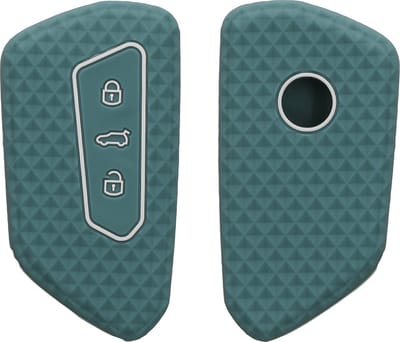 kwmobile autosleutel hoesje geschikt voor VW Golf 8 3-knops autosleutel hoes - TPU autosleutel behuizing - Beschermende auto sleutel case - Sleuteletui in Arctische nacht