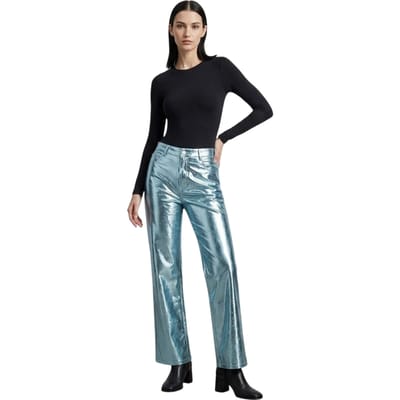 AmyLynn Lupe metallic broek voor dames (Blauw Metaal)
