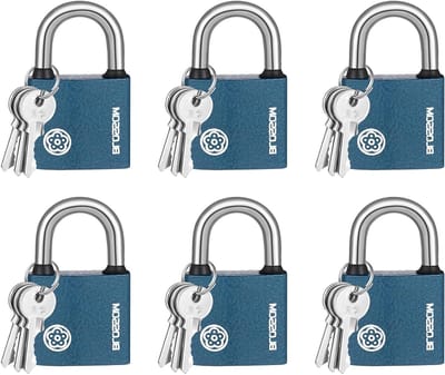 Zware buitensloten set van 6 stuks, 38mm cilinder met 6 sleutels per slot, weerbestendig en ideaal voor houten deuren, ijzeren deuren en kluisjes.