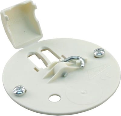 Attema Centraaldoosdeksel rond met plek voor een kroonsteen - 80mm - Crème