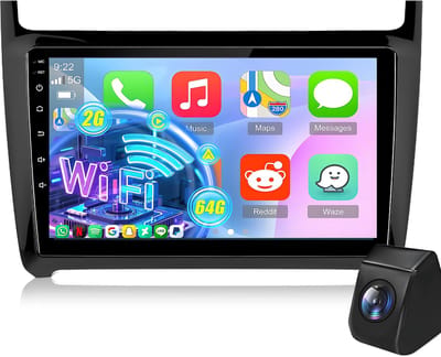 Cestovet Autoradio met Draadloos Carplay en Android Auto - Geschikt voor Vw Polo 6R 6C 2009-2017 - radio met navigatie - Android 15 - 2+64GB - Bluetooth & Wifi USB & FM RDS & 2 DIN & Achteruitrijcamera