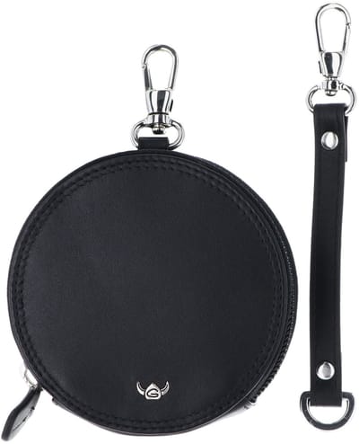 Golden Head Leren sleutelgeval accessoiretas Polo RV-Schlüsseletui rund 5110 Schwarz zwart
