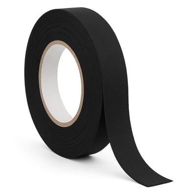 Kabelboom Tape 25mm - Textiel Tape - Hittebestendige Tape 150°C - 0.3mm dikte - 15m - Zwart