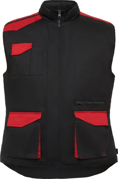 Roly Multipocket Vest Armada RY8414 - Black 02/Red 60 - XL