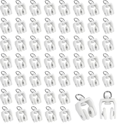 Dailygoods- Gordijnrollen 80 Stuks - Gordijnrailrollen - Glijrollen voor Gordijnen - Flexibele Kunststof Gordijnrails - Hoogwaardig PP-Materiaal - Duurzaam en Stabiel - Gordijnhaken
