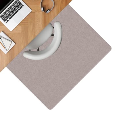 Vloerbeschermer bureaustoelmat - Onderlegger stoelmat - Vloer beschermen - Zelfklevende onderkant - 100x150 cm - Beige