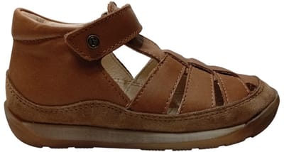 Falcotto - Laguna - Mt 23 - velcro lederen gesloten sandalen - Cognac