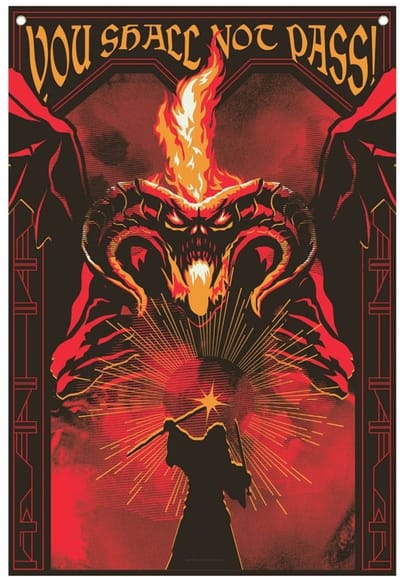 FaNaTtik Lord of the Rings Wall Banner You shall not pass! 125 x 85 cm Stationery