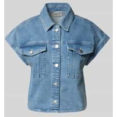 Regular fit jeansblouse met borstzakken, model 'Elida Ada'