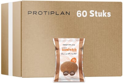 Protiplan - Protein Sandwich Natural - 60 stuks - 60 x 50 g - Eiwitrijk - Low carb