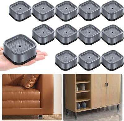 Verstelbare meubelverhogingen voor bedden - Stapelbaar, 12 Stuks, Geschikt voor Meubels met een Breedte van 2,5 cm of 7,6 cm