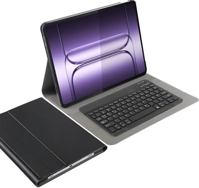 Just in Case tablet Hoes met Toetsenbord geschikt voor OnePlus Pad 3 - QWERTZ Bluetooth Keyboard Case - Zwart
