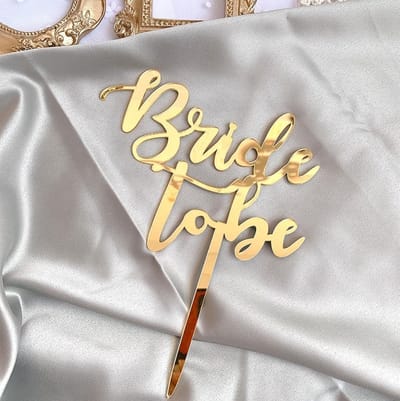 Akyol - caketopper -cake topper bride to be - taart topper bride bo -vrijgezellenfeest taart topper -bride to be taarttopper