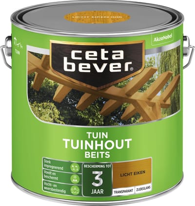 Cetabever - Tuinbeits Tuinhout Transparant - Licht Eiken - 2,5 L