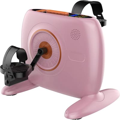 Pedaaltrainer Revalidatie - Mini Hometrainer - Arm Been Kracht - 12 Snelheden Instelbaar - 40.7cm Breed - Roze