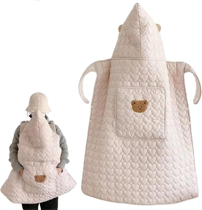 Baby Draagzakhoes - Kinderwagen Deken - Winterse Uitjes - Winddichte Isolatie - 77x105 cm - Beige