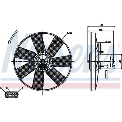 Koelventilatorwiel, motorkoeling NISSENS 85538