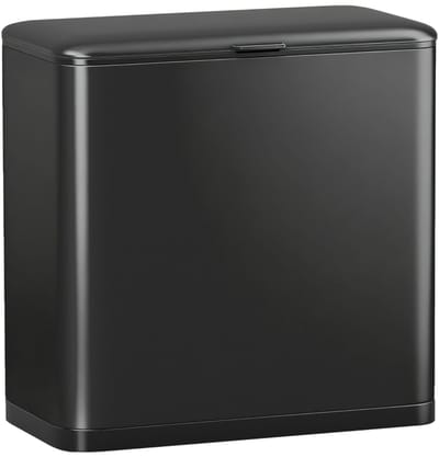 Afvalemmer - 8L - Vrijstaand Of Hangend Te Plaatsen - RVS - Zwart