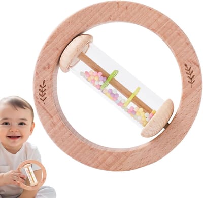 Houten Regenstok - Muzikaal Speelgoed - Zintuiglijk Leren - Natuurlijke Geluiden - 115 cm - Natuurlijk