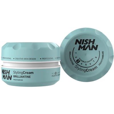 Nishman Crème de Coiffage Brilliantine Brylantyna Pour la Coiffure des Cheveux 150 ml