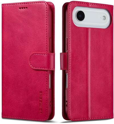 LC.IMEEKE Hoesje - Geschikt voor iPhone Air Hoesje - LC.IMEEKE Luxe Book Case - Roze