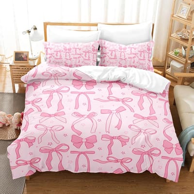 Populaire Stijl Strik Beddengoedsets Huidvriendelijk Zacht Hoeslaken En Dekbedovertrek Comfortabel En Lieflijk Geschikt Voor Alle Leeftijden EU Double200x200cm