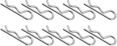 Splint R-Shape (1.8mm x 32mm) 20 stuks, Carbon Staal, Voor Hitch Pin Lock Systemen, Duurzaam en Betrouwbaar