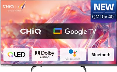 CHiQ L40QM10V - Smart TV 40 Inch - QLED Pro Google TV - FHD 1080P - Randloos Metal Design - Dolby Audio - 2025 Nieuw