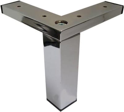 FLE - Stalen meubelpoot chroom hoek 4 bij 4 cm en hoogte 15 cm