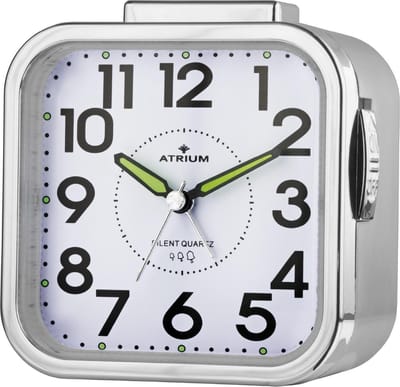 ATRIUM - Wekker Analoog zonder Tikgeluid - Senioren wekker - Quartz uurwerk - Opbouwend Alarm - Eenvoudige bediening - A530-19
